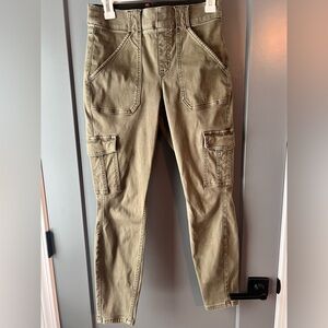 SPANX Olive Stretch Twill Ankle Cargo Pants